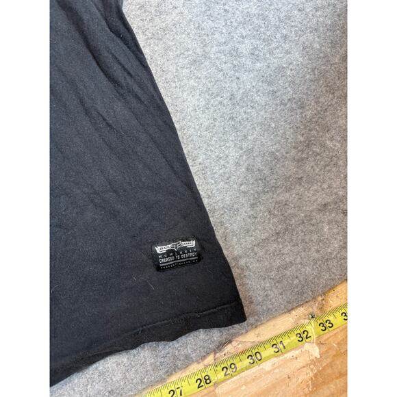 VINTAGE Y2K Fox Racing Shirt Mens Large Black Graphic Biker Motocross Streetwear - Picture 4 of 6